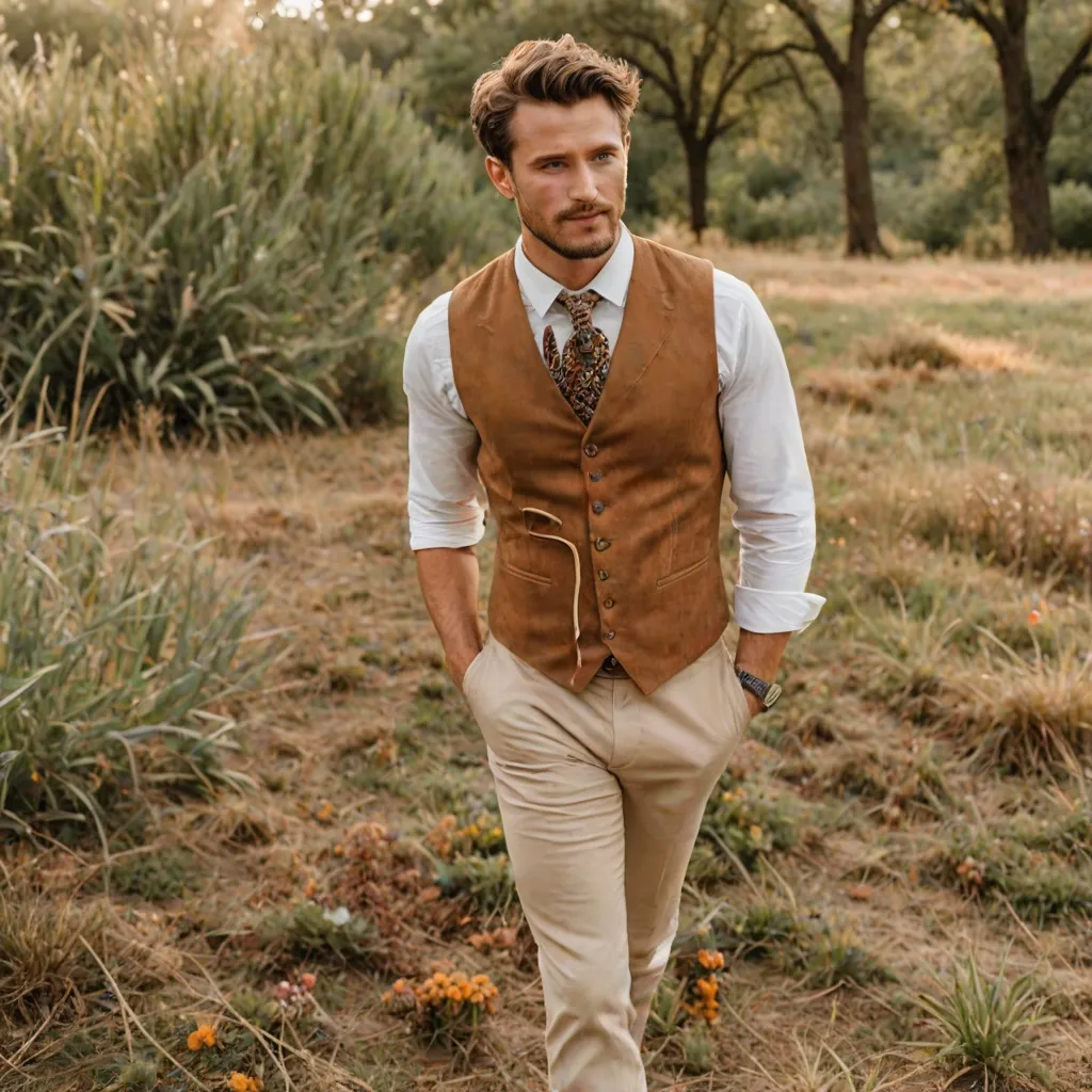 Jak ubrać mężczyznę na wesele w stylu boho