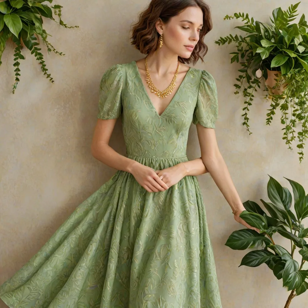 Jakie dodatki do zielonej sukienki?